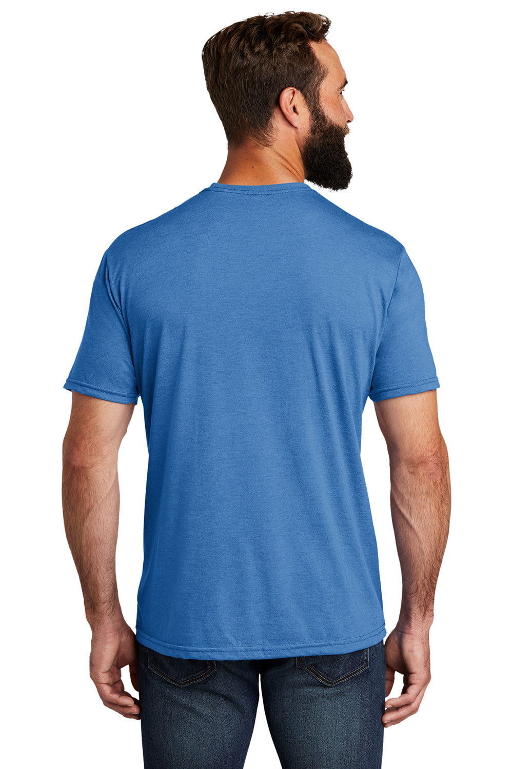 Allmade AL2004 Mens Short Sleeve Crewneck T-Shirt Azure Blue Model Back