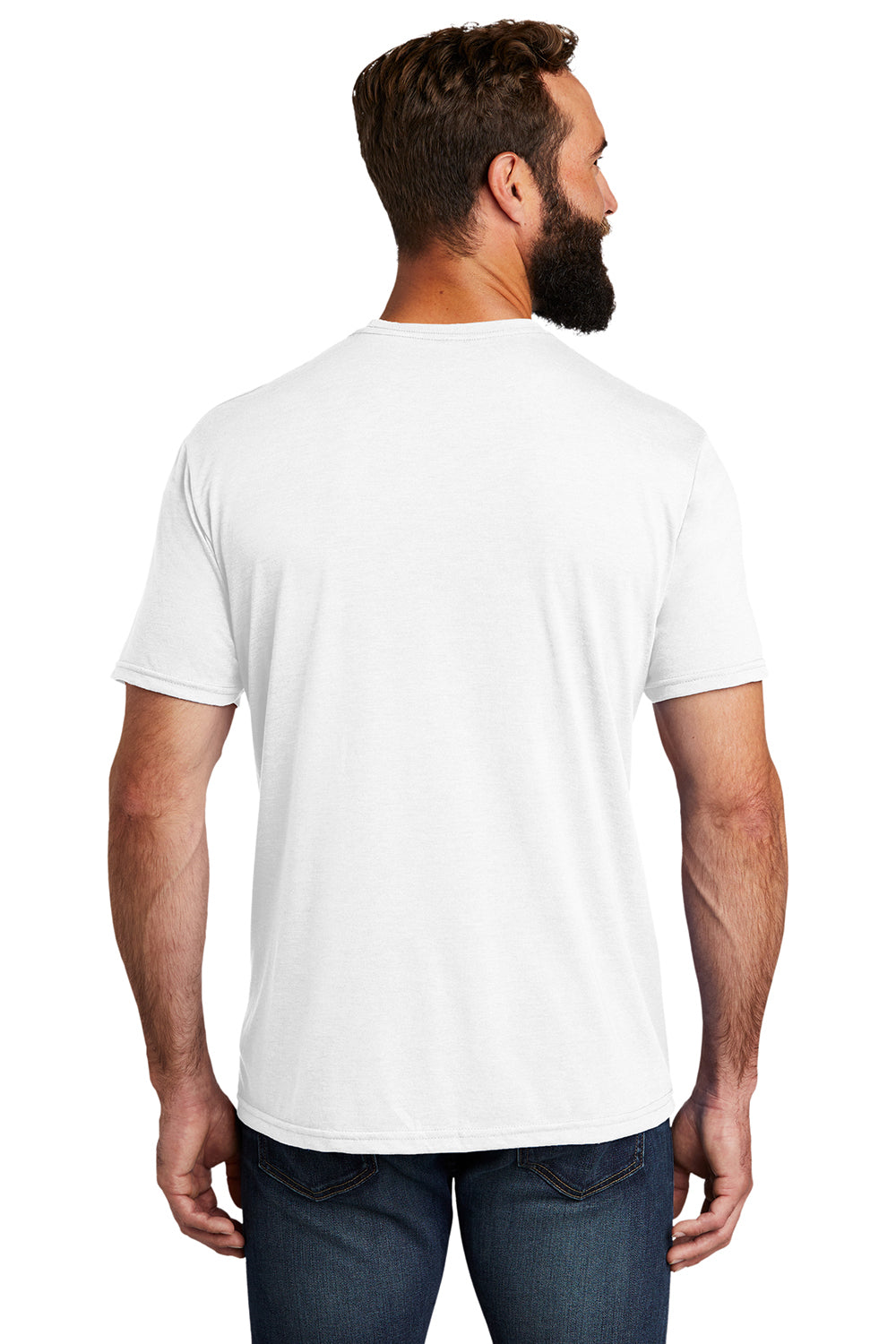 Allmade AL2004 Mens Short Sleeve Crewneck T-Shirt Bright White Model Back