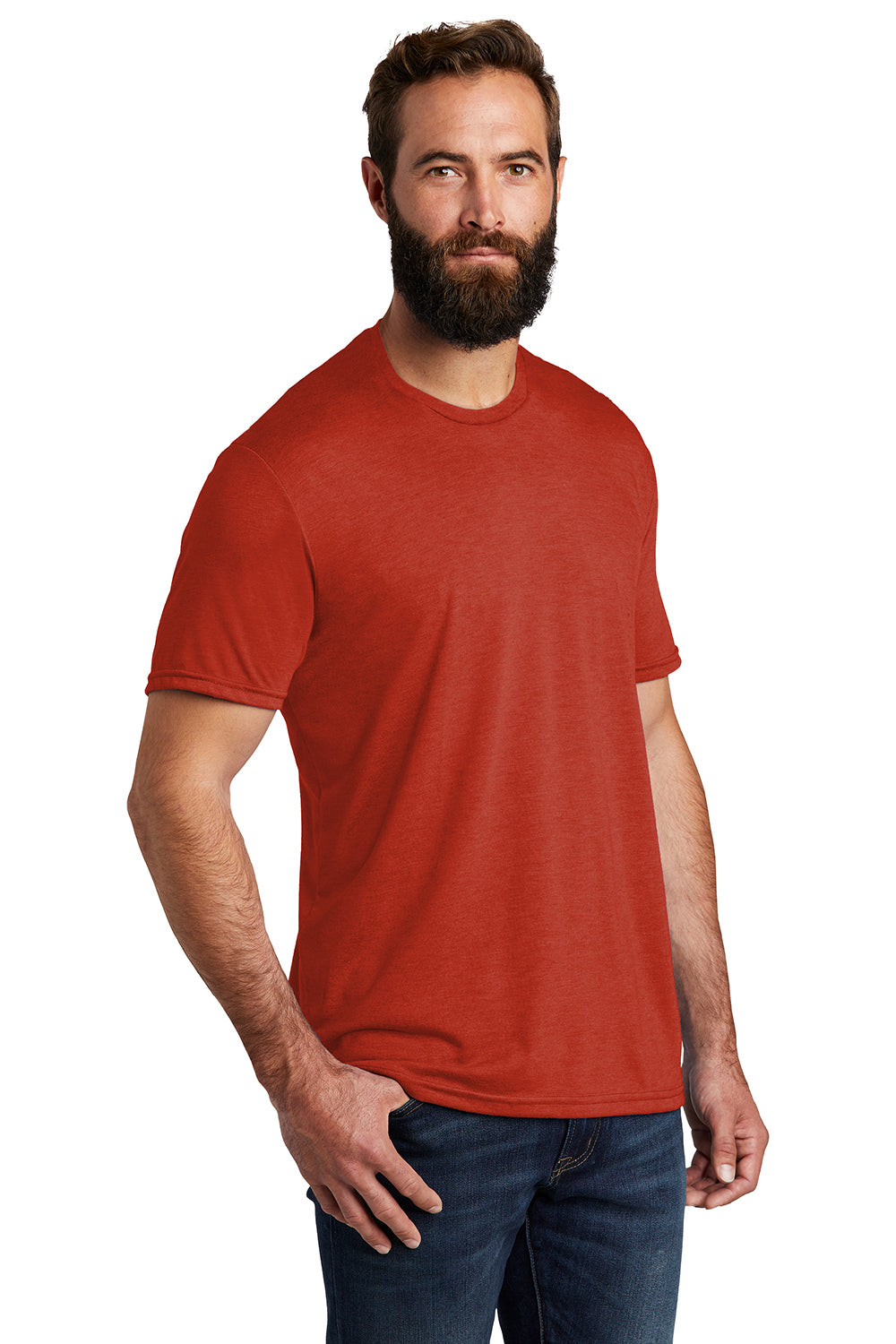 Allmade AL2004 Mens Short Sleeve Crewneck T-Shirt Desert Sun Red Model 3Q