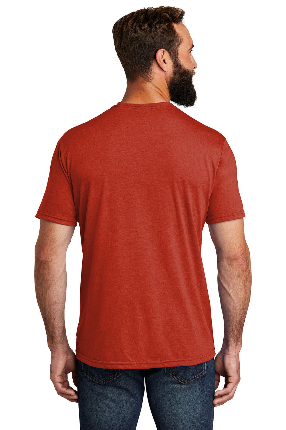 Allmade AL2004 Mens Short Sleeve Crewneck T-Shirt Desert Sun Red Model Back
