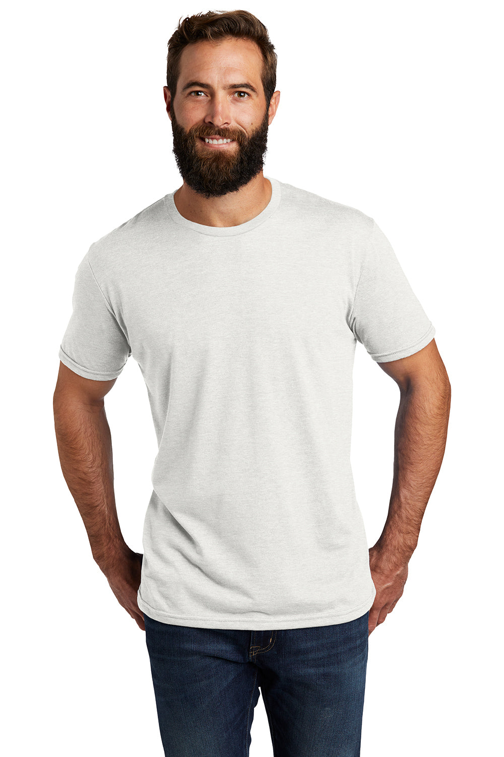 Allmade AL2004 Mens Short Sleeve Crewneck T-Shirt Fairly White Model Front