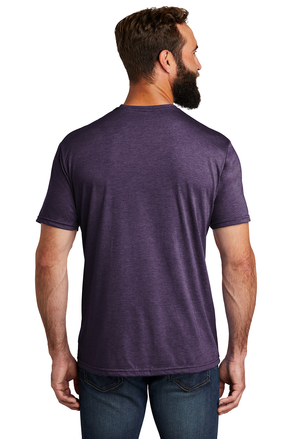 Allmade AL2004 Mens Short Sleeve Crewneck T-Shirt Huckleberry Purple Model Back