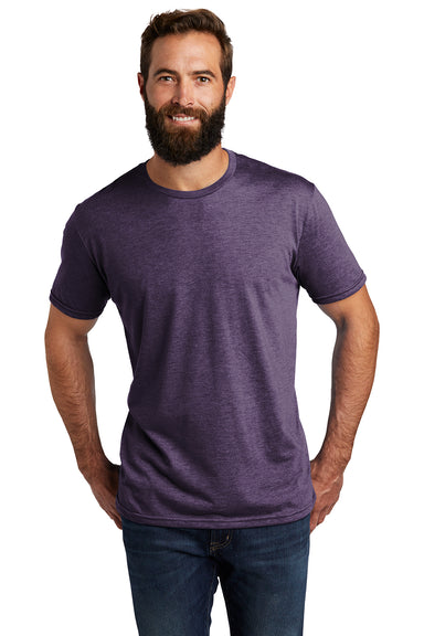Allmade AL2004 Mens Short Sleeve Crewneck T-Shirt Huckleberry Purple Model Front