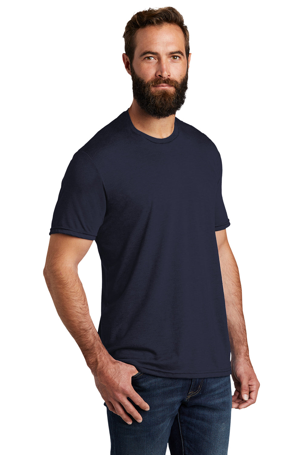 Allmade AL2004 Mens Short Sleeve Crewneck T-Shirt Night Sky Navy Blue Model 3Q