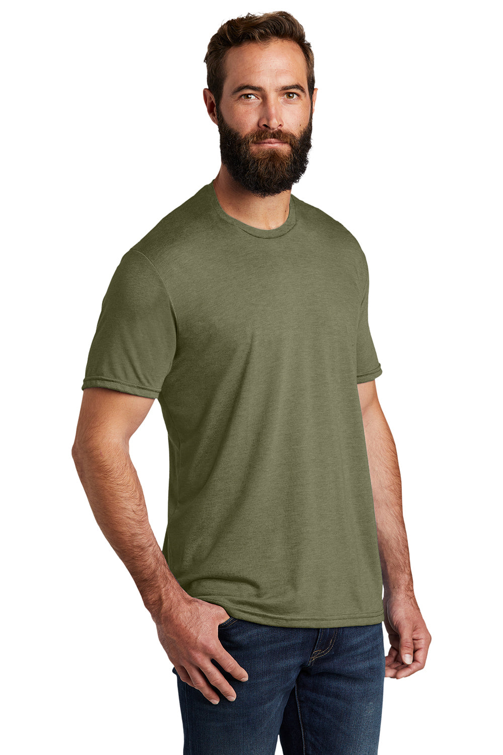 Allmade AL2004 Mens Short Sleeve Crewneck T-Shirt Olive You Green Model 3Q