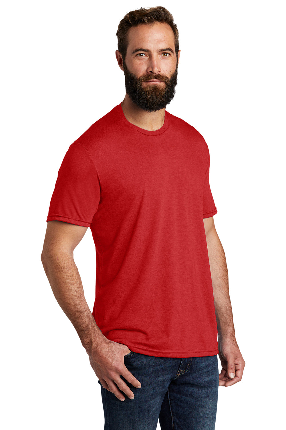 Allmade AL2004 Mens Short Sleeve Crewneck T-Shirt Rise Up Red Model 3Q