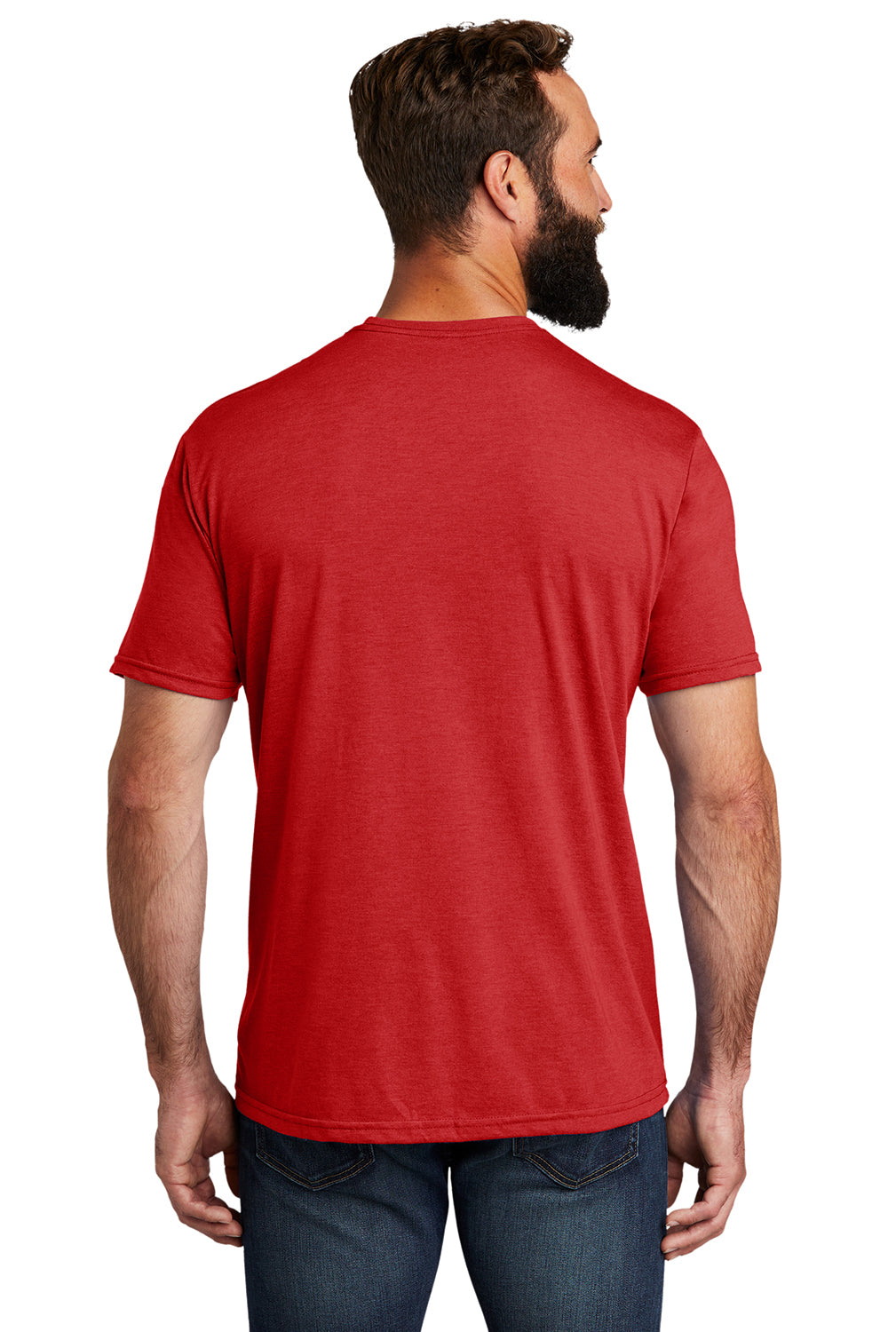 Allmade AL2004 Mens Short Sleeve Crewneck T-Shirt Rise Up Red Model Back