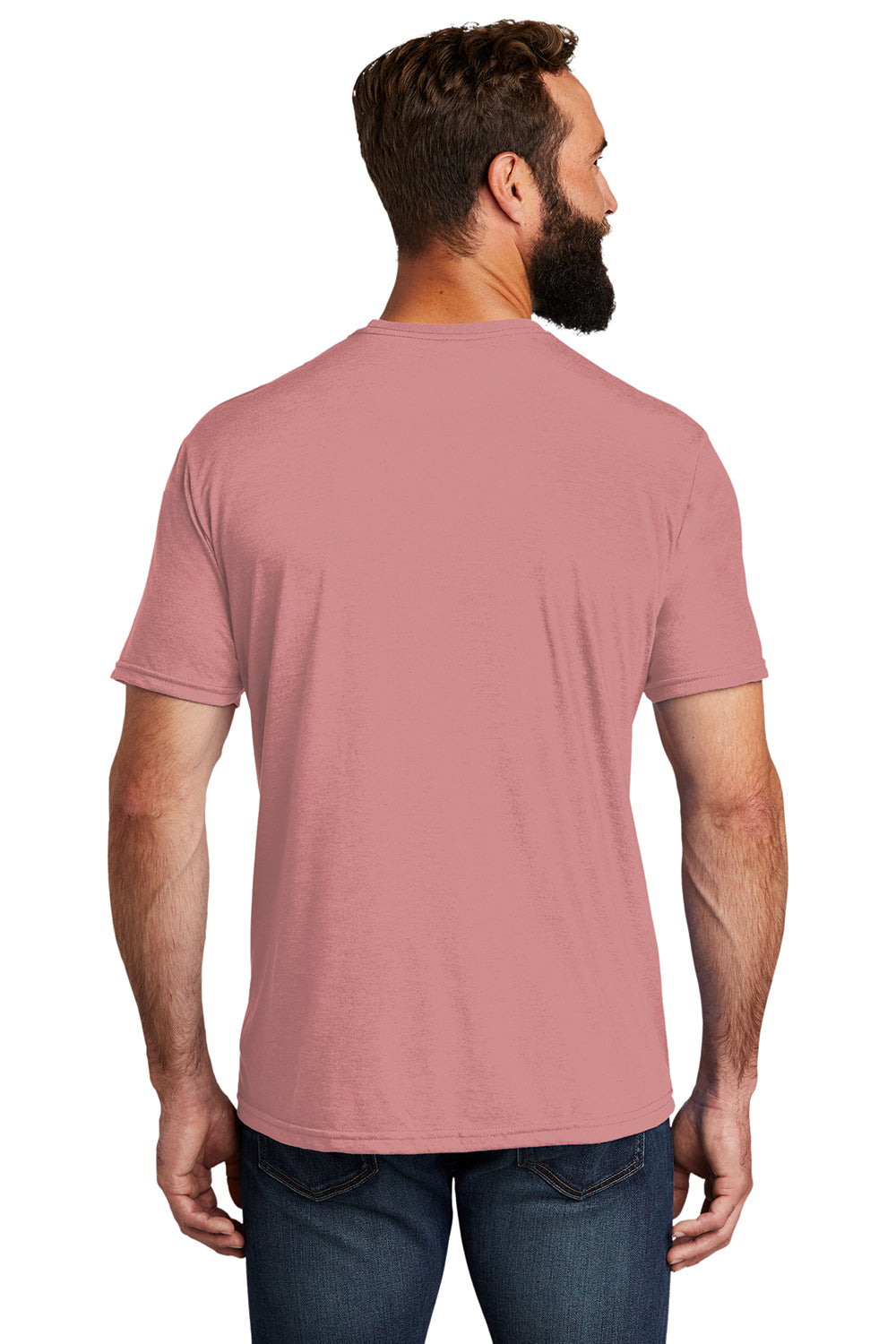 Allmade AL2004 Mens Short Sleeve Crewneck T-Shirt Vintage Rose Pink Model Back