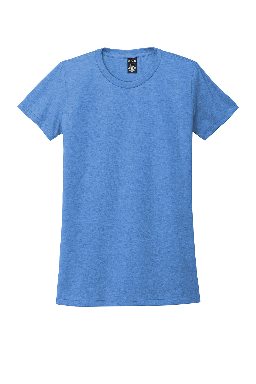 Allmade AL2008 Womens Short Sleeve Crewneck T-Shirt Azure Blue Flat Front