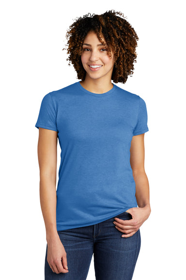 Allmade AL2008 Womens Short Sleeve Crewneck T-Shirt Azure Blue Model Front