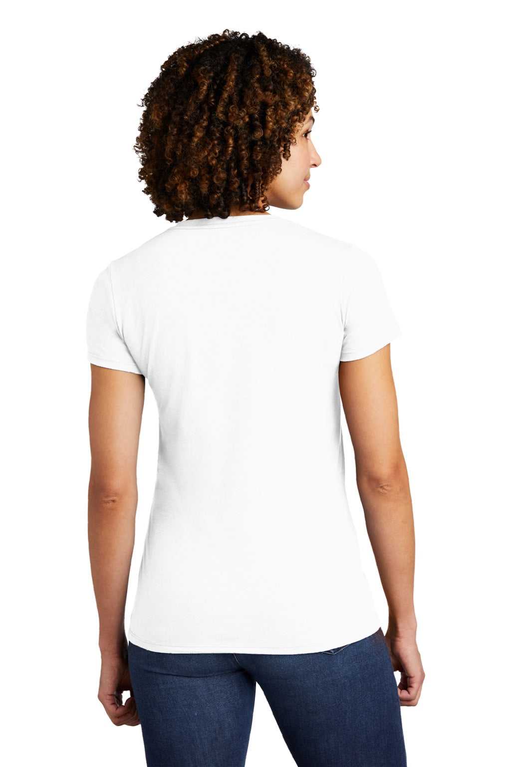 Allmade AL2008 Womens Short Sleeve Crewneck T-Shirt Bright White Model Back