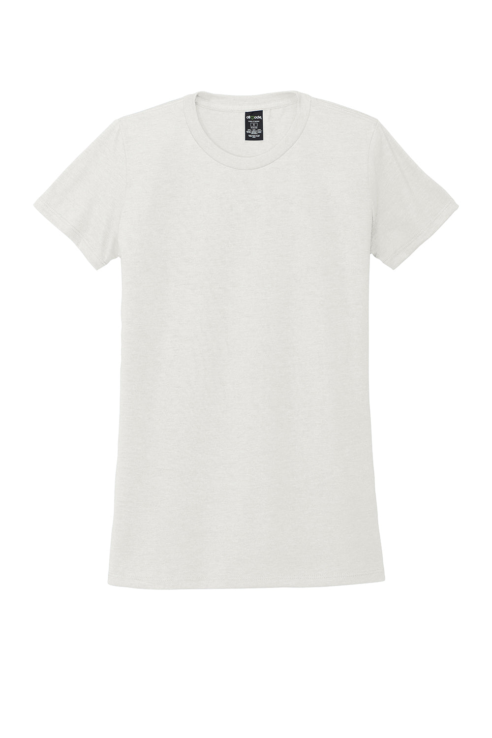 Allmade AL2008 Womens Short Sleeve Crewneck T-Shirt Fairly White Flat Front