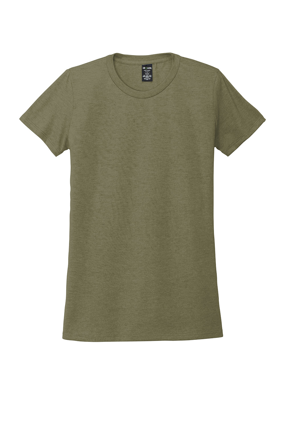 Allmade AL2008 Womens Short Sleeve Crewneck T-Shirt Olive You Green Flat Front