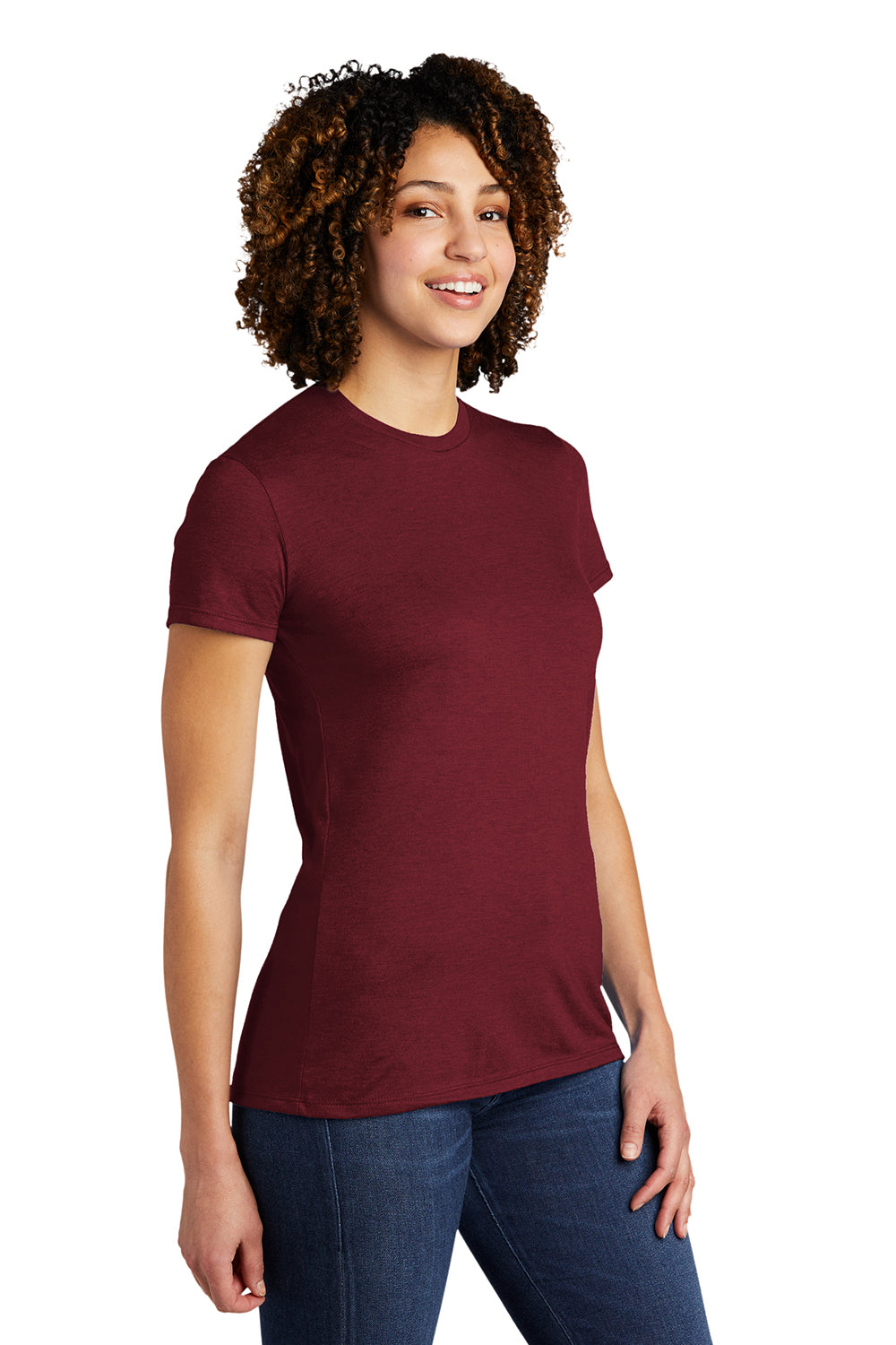 Allmade AL2008 Womens Short Sleeve Crewneck T-Shirt Vino Red Model 3Q