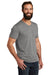 Allmade AL2014 Mens Short Sleeve V-Neck T-Shirt Aluminum Grey Model 3Q