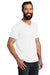 Allmade AL2014 Mens Short Sleeve V-Neck T-Shirt Fairly White Model 3Q