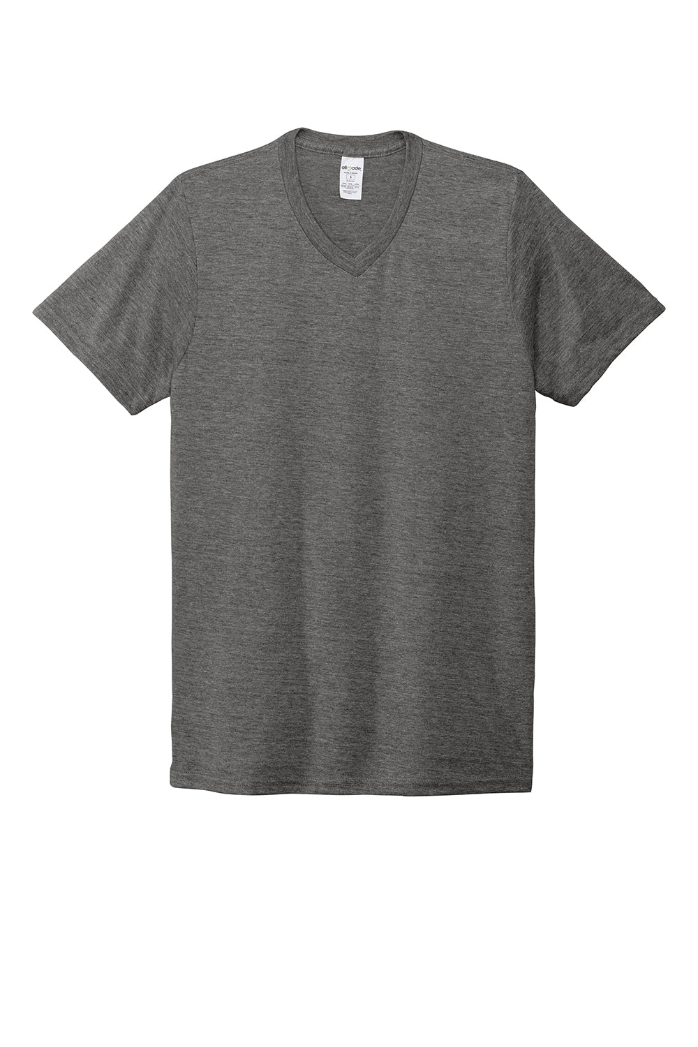 Allmade AL2014 Mens Short Sleeve V-Neck T-Shirt Space Black Flat Front