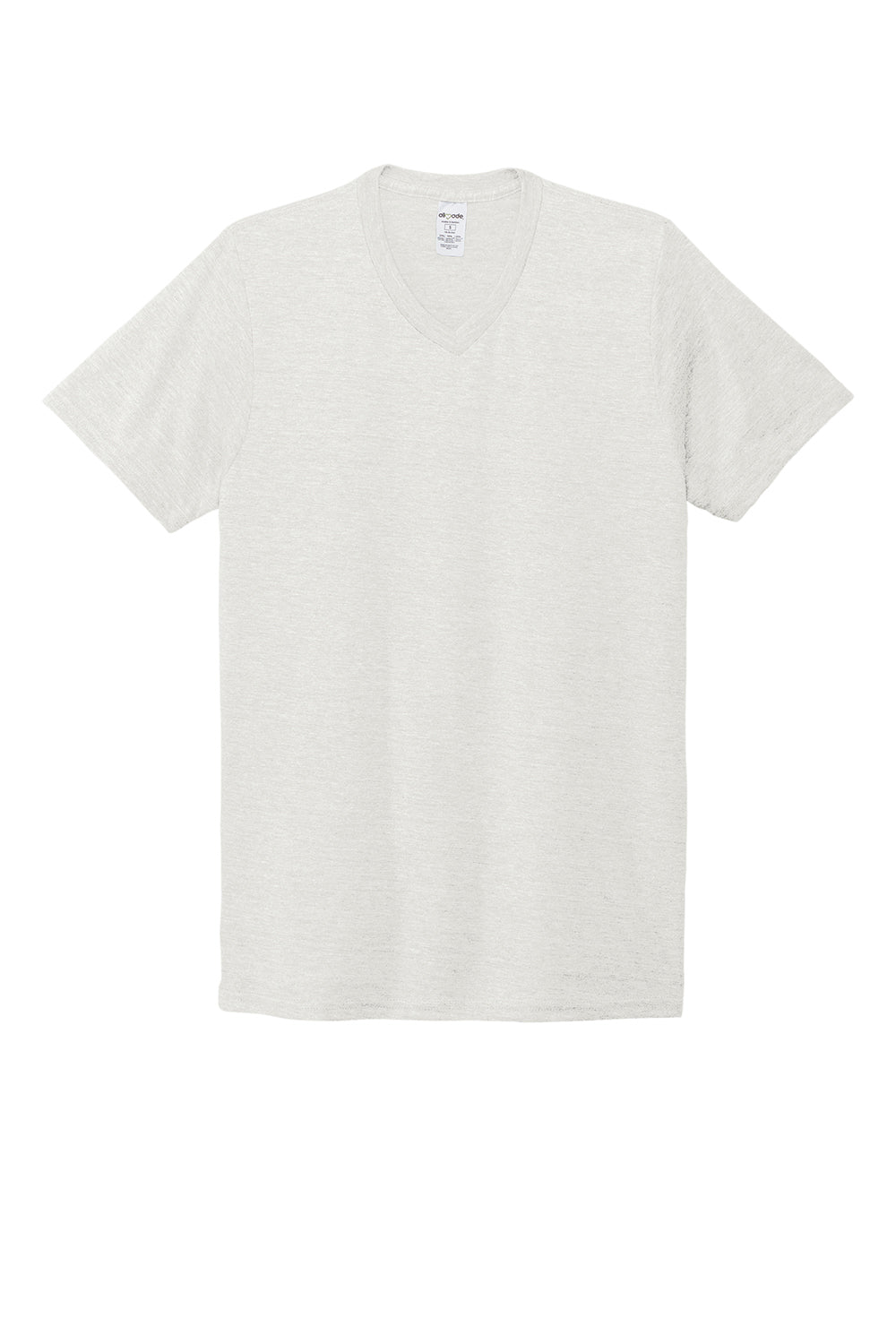 Allmade AL2014 Mens Short Sleeve V-Neck T-Shirt Fairly White Flat Front