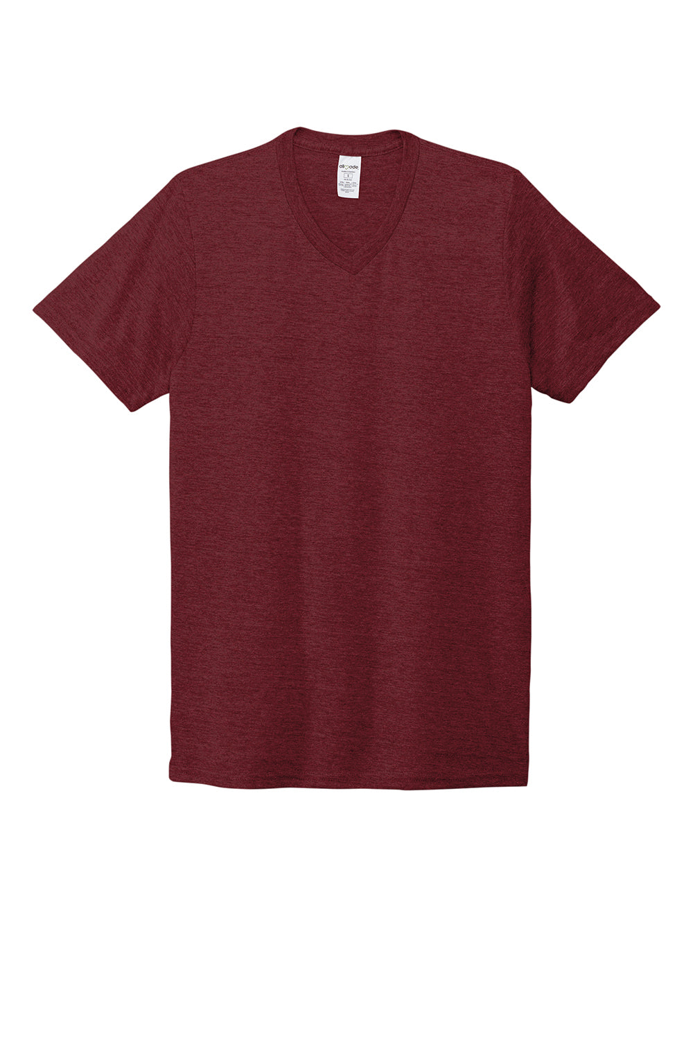 Allmade AL2014 Mens Short Sleeve V-Neck T-Shirt Vino Red Flat Front