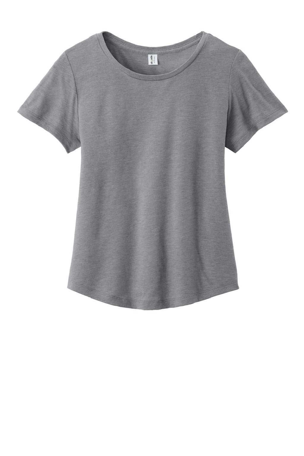 Allmade AL2015 Womens Short Sleeve Scoop Neck T Shirt Aluminum Grey Flat Front