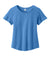 Allmade AL2015 Womens Short Sleeve Scoop Neck T Shirt Azure Blue Flat Front