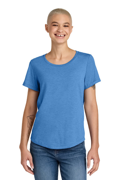 Allmade AL2015 Womens Short Sleeve Scoop Neck T Shirt Azure Blue Model Front