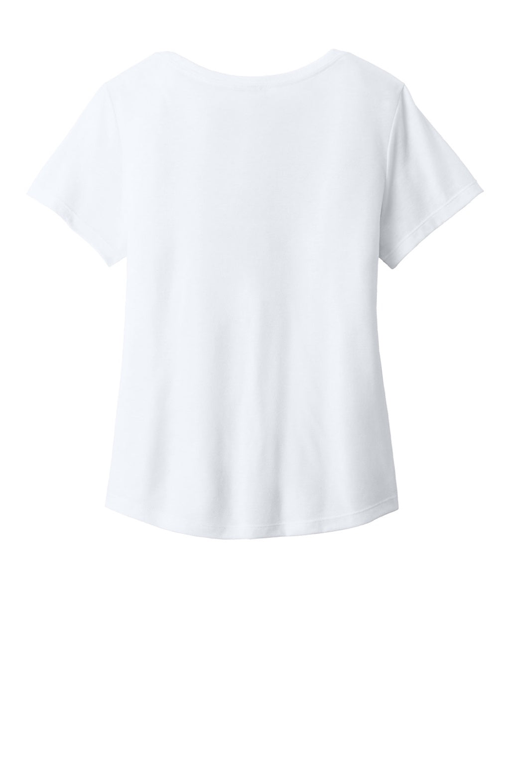 Allmade AL2015 Womens Short Sleeve Scoop Neck T Shirt Bright White Flat Back