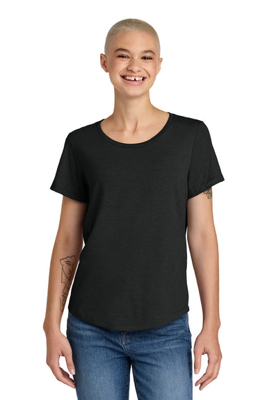 Allmade AL2015 Womens Short Sleeve Scoop Neck T Shirt Deep Black Model Front