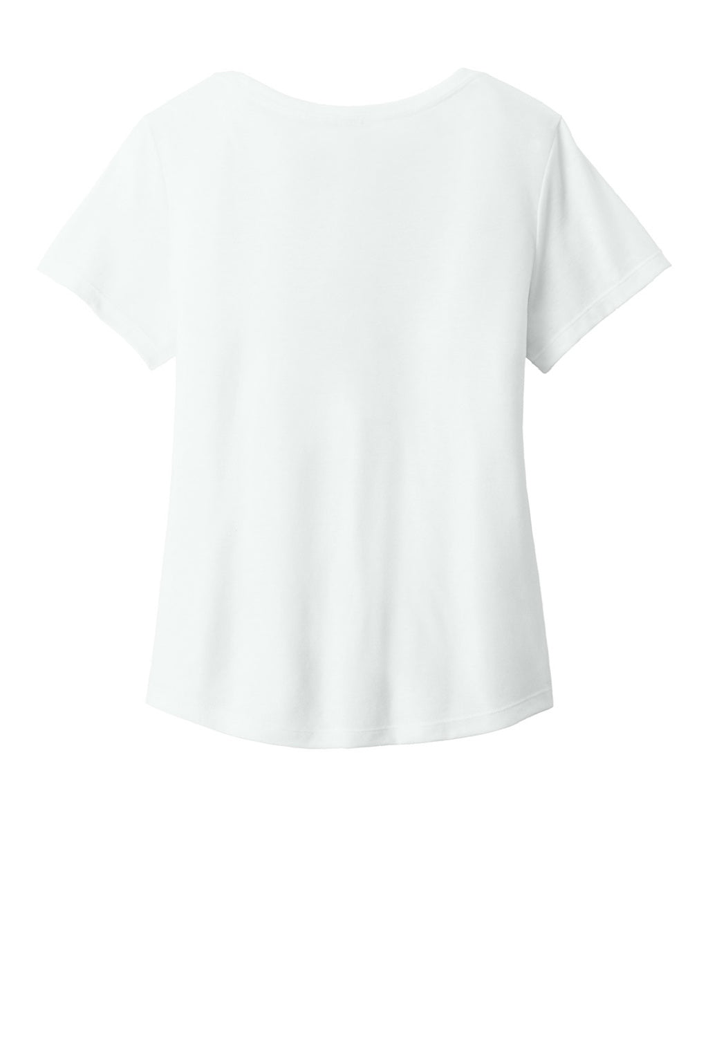 Allmade AL2015 Womens Short Sleeve Scoop Neck T Shirt Fairly White Flat Back