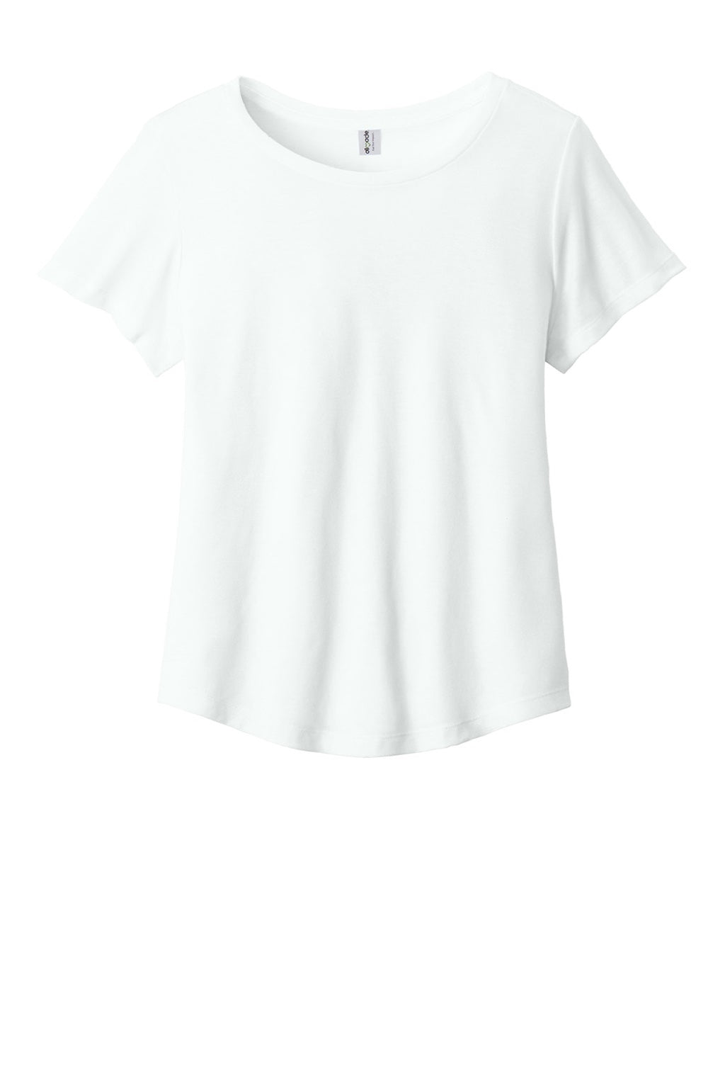 Allmade AL2015 Womens Short Sleeve Scoop Neck T Shirt Fairly White Flat Front
