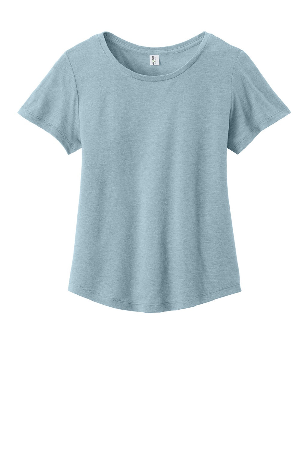 Allmade AL2015 Womens Short Sleeve Scoop Neck T Shirt I Like You Blue Flat Front