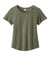 Allmade AL2015 Womens Short Sleeve Scoop Neck T Shirt Olive You Green Flat Front
