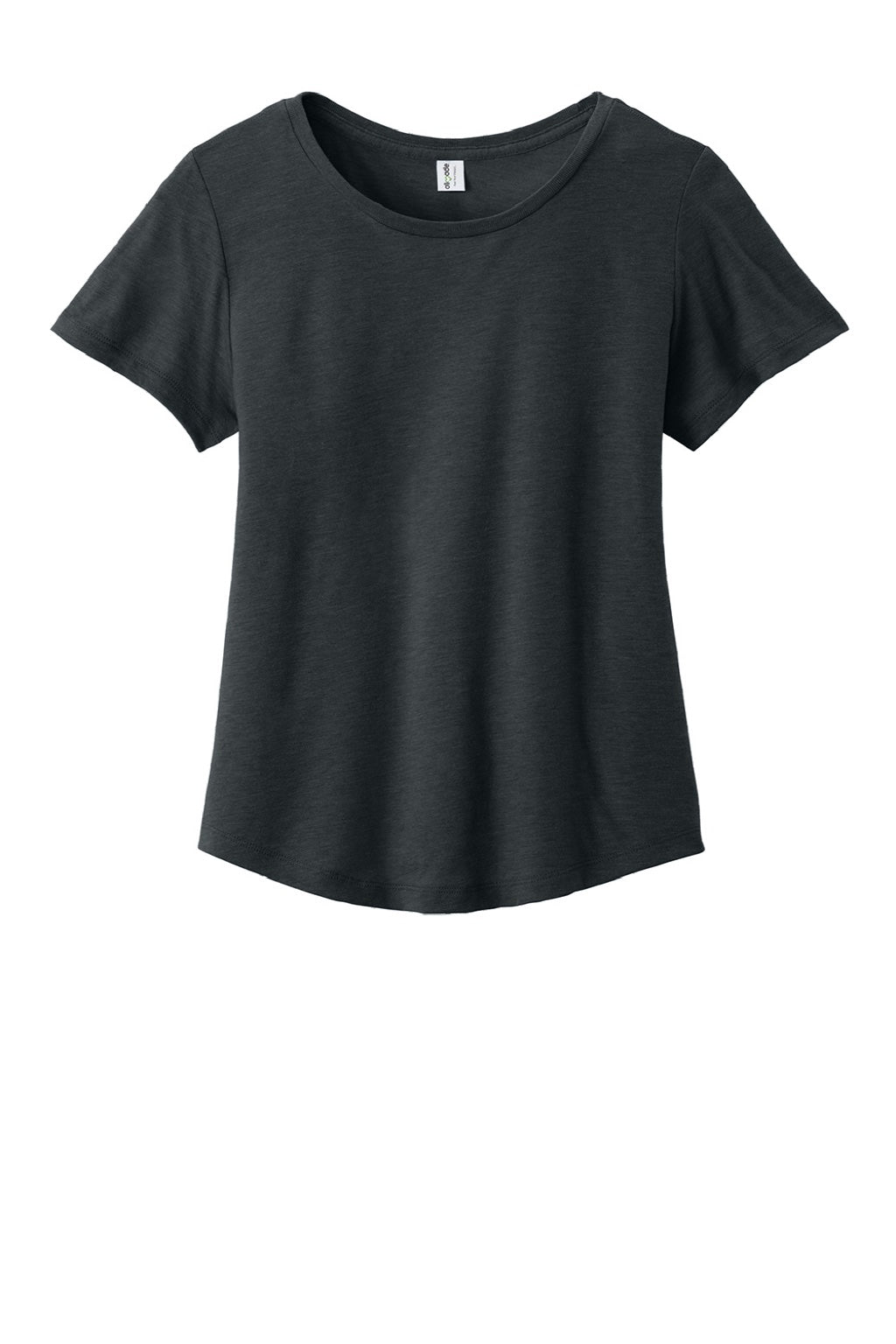 Allmade AL2015 Womens Short Sleeve Scoop Neck T Shirt Space Black Flat Front