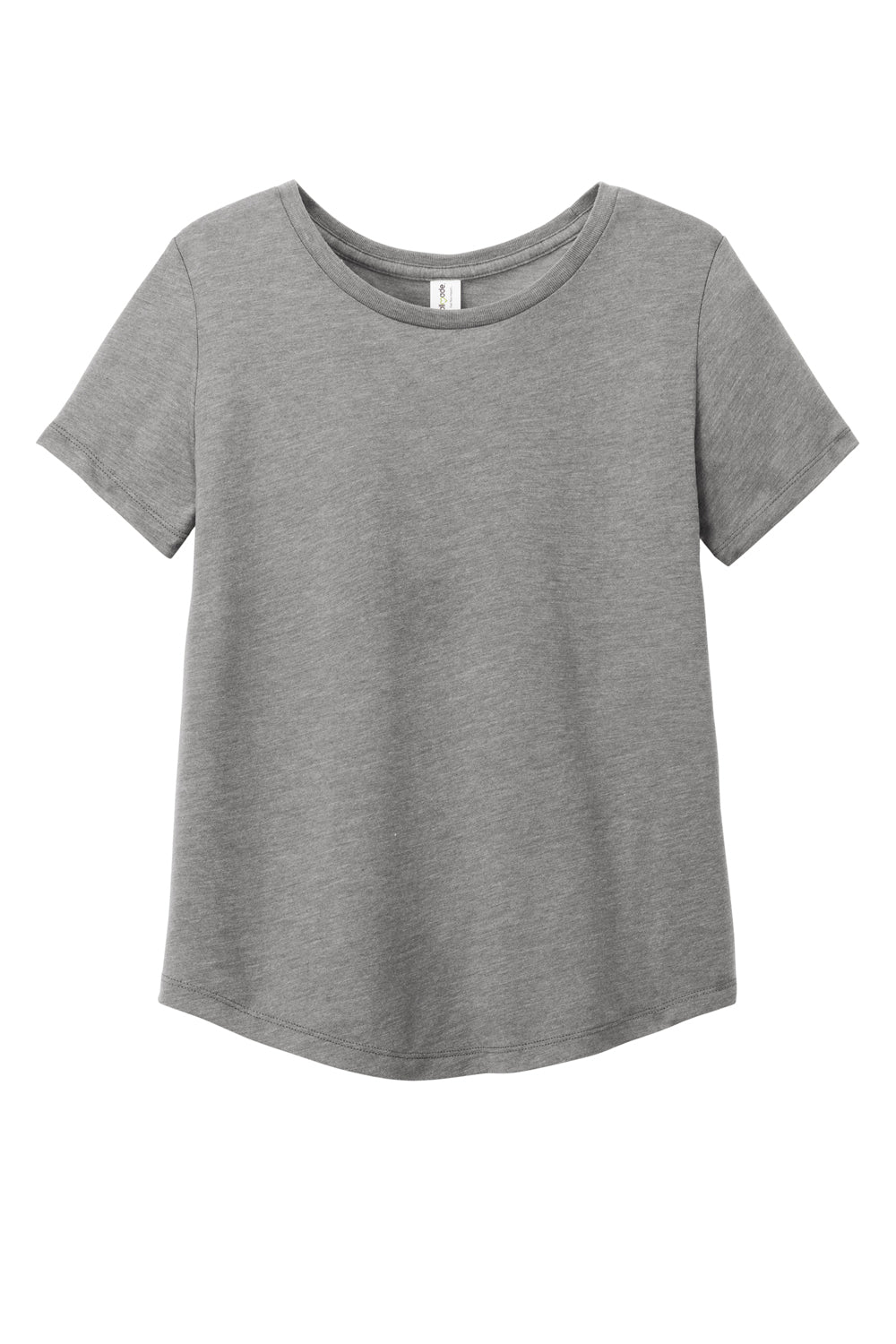 Allmade AL2015 Womens Short Sleeve Scoop Neck T Shirt Aluminum Grey Flat Front