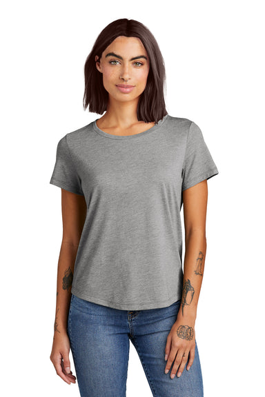 Allmade AL2015 Womens Short Sleeve Scoop Neck T Shirt Aluminum Grey Model Front