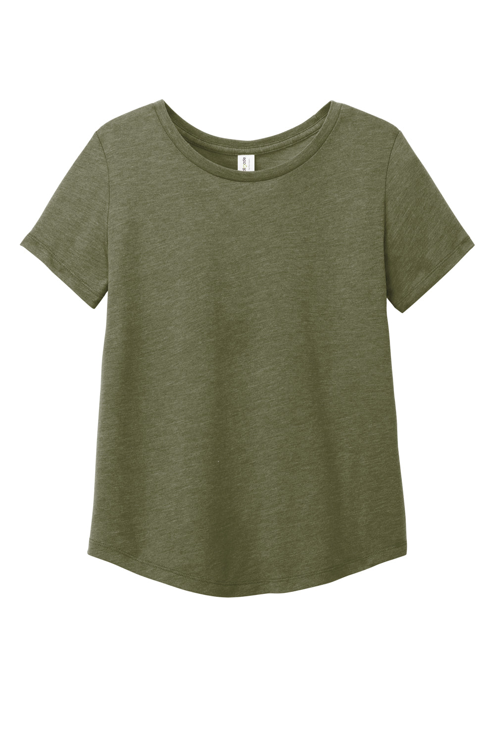 Allmade AL2015 Womens Short Sleeve Scoop Neck T Shirt Olive You Green Flat Front