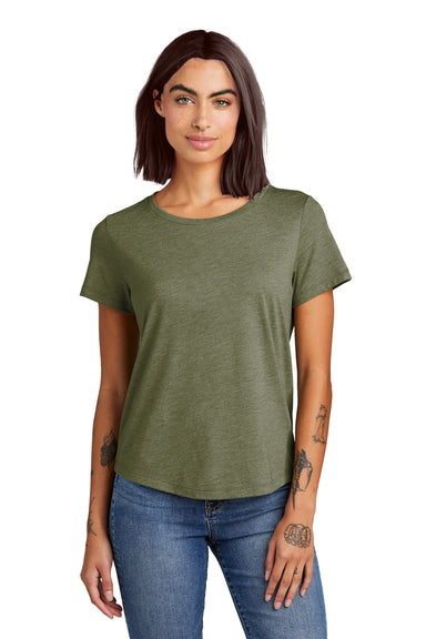Allmade AL2015 Womens Short Sleeve Scoop Neck T Shirt Olive You Green Model Front