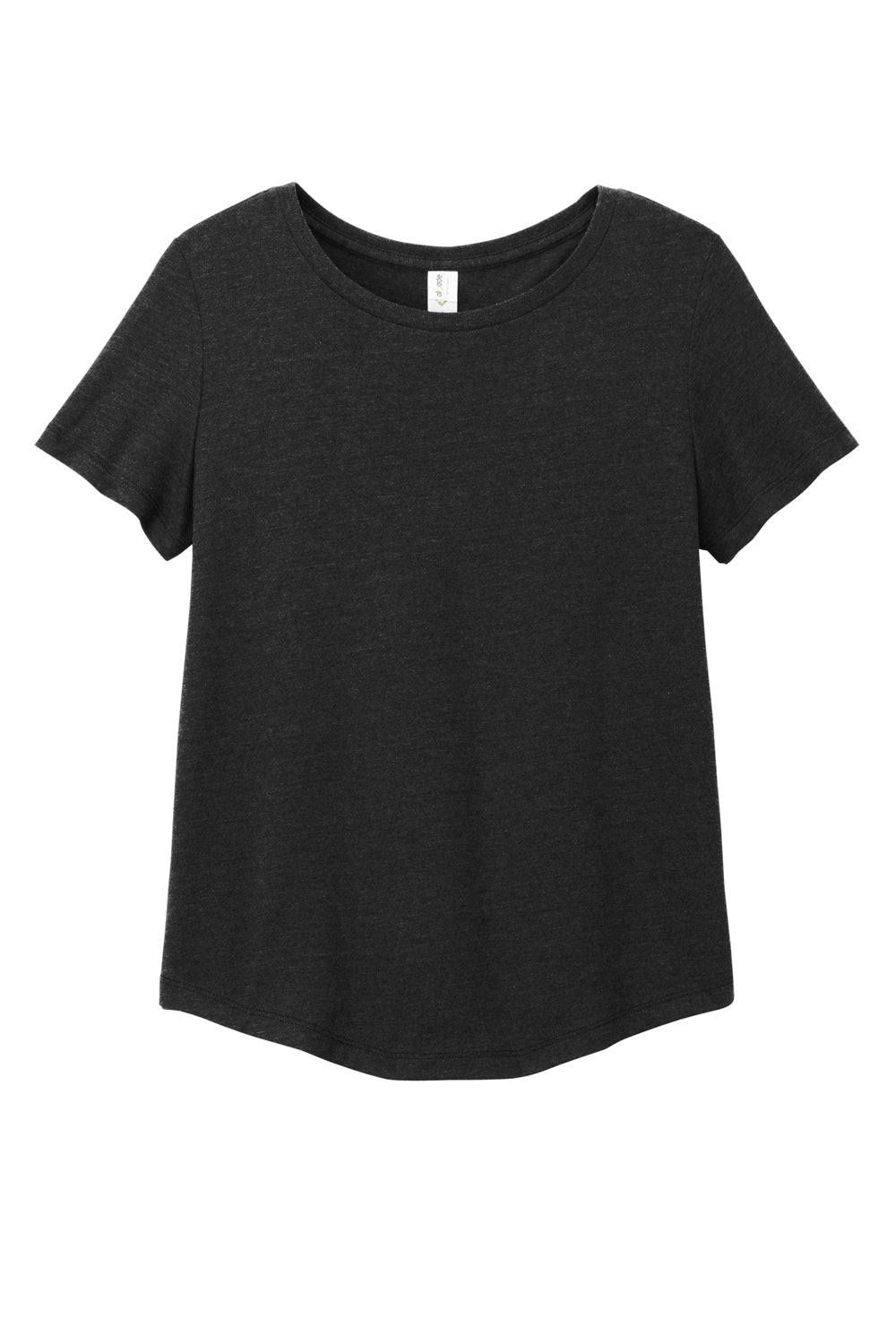 Allmade AL2015 Womens Short Sleeve Scoop Neck T Shirt Space Black Flat Front