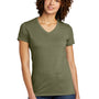 Allmade Womens Short Sleeve V-Neck T-Shirt - Olive You Green