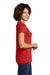Allmade AL2018 Womens Short Sleeve V-Neck T-Shirt Rise Up Red Model Side