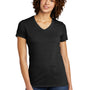 Allmade Womens Short Sleeve V-Neck T-Shirt - Space Black