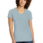 Allmade Womens Short Sleeve V-Neck T-Shirt - I Like You Blue