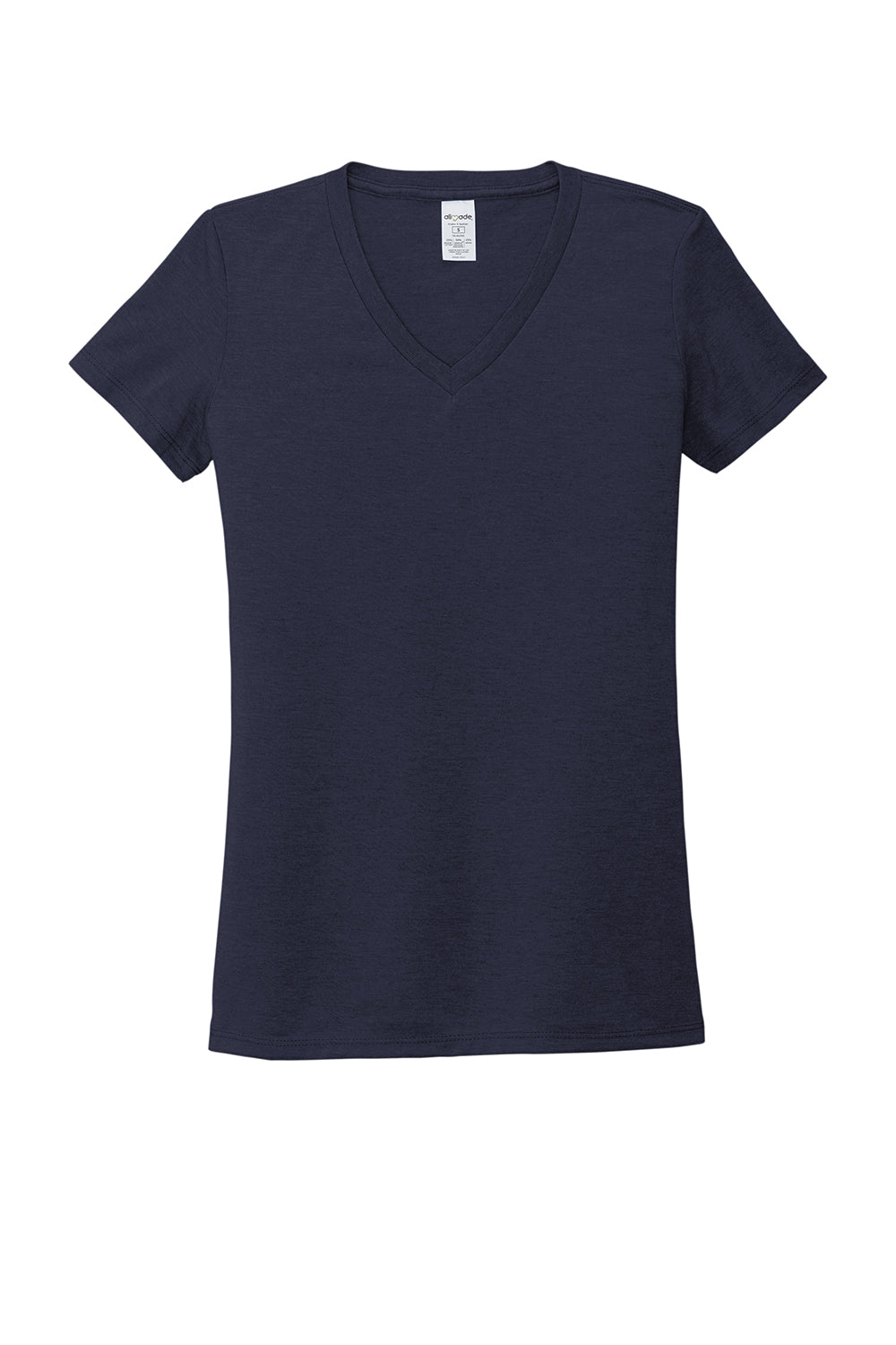Allmade AL2018 Womens Short Sleeve V-Neck T-Shirt Night Sky Navy Blue Flat Front