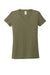 Allmade AL2018 Womens Short Sleeve V-Neck T-Shirt Olive You Green Flat Front
