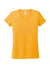 Allmade AL2018 Womens Short Sleeve V-Neck T-Shirt Orange You Fancy Flat Front