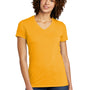 Allmade Womens Short Sleeve V-Neck T-Shirt - Orange You Fancy