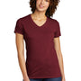 Allmade Womens Short Sleeve V-Neck T-Shirt - Vino Red