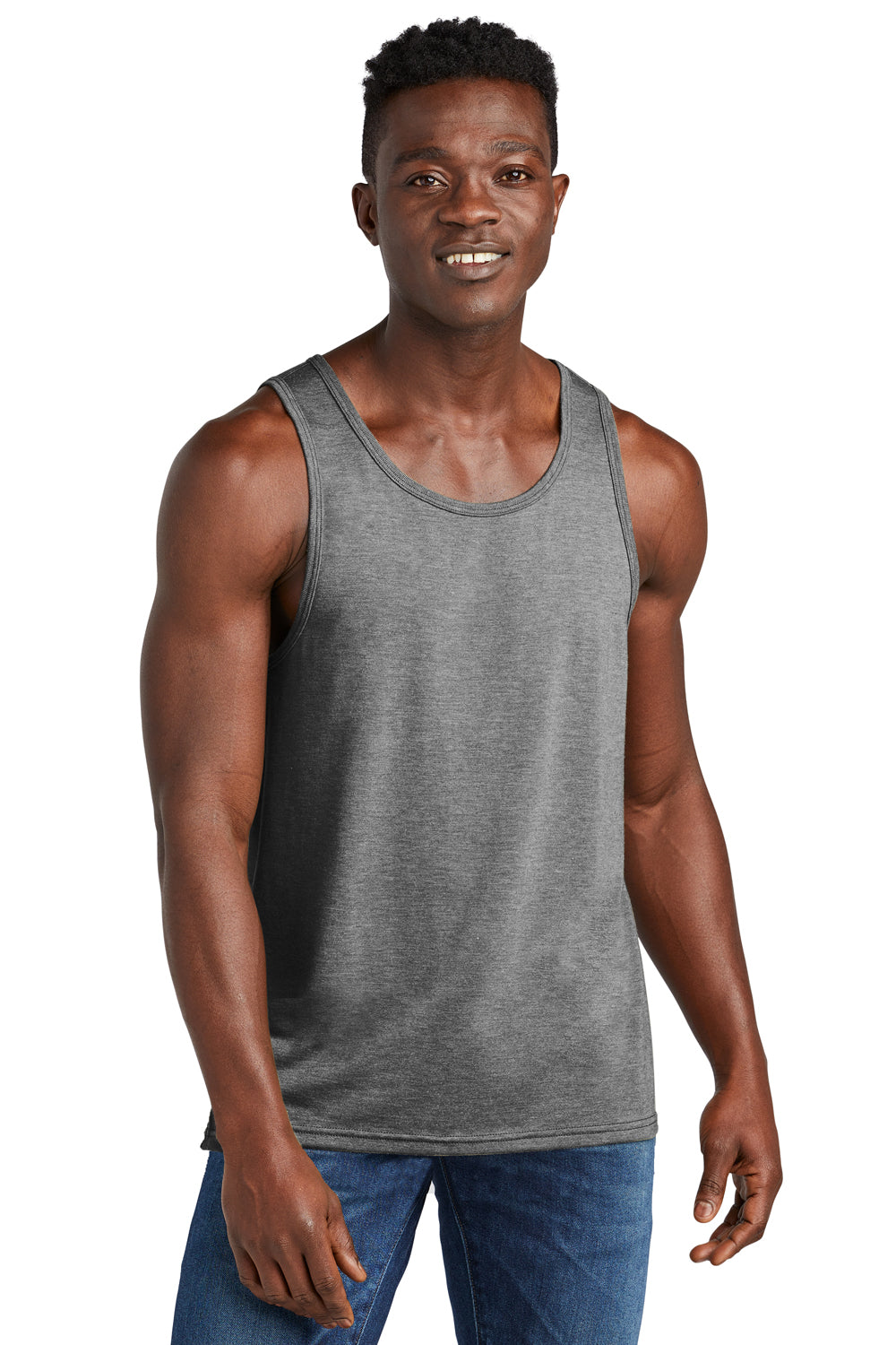 Allmade AL2019 Mens Tank Top Aluminum Grey Model Front