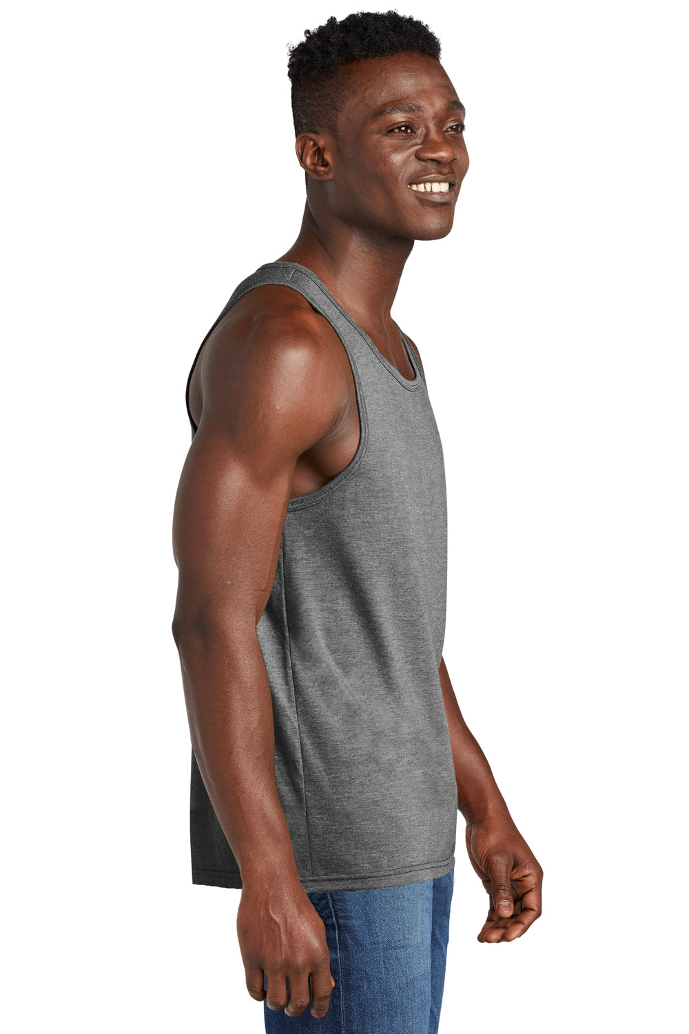 Allmade AL2019 Mens Tank Top Aluminum Grey Model Side