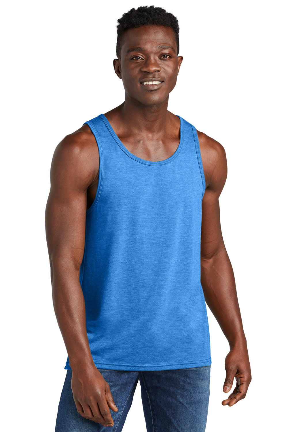 Allmade AL2019 Mens Tank Top Azure Blue Model Front